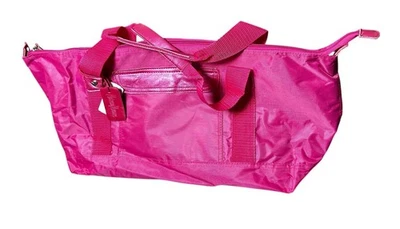 Новый Neiman Marcus нейлона спортивная сумка ярко розовый 20 x 9 маленький Weekender верхняя ручка - Изображение 1 из 4