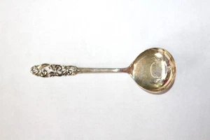 Cuchara de servir tele vintage de plata maciza 830 S Brødrene Mylius Noruega - Imagen 1 de 4