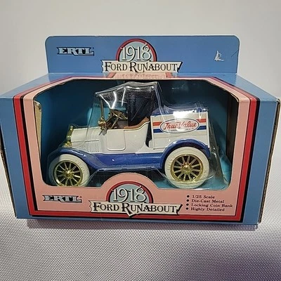 ERTL 1918 FORD RUNABOUT COIN BANK - TRUE VALUE - Die Cast  - Image 1 of 4