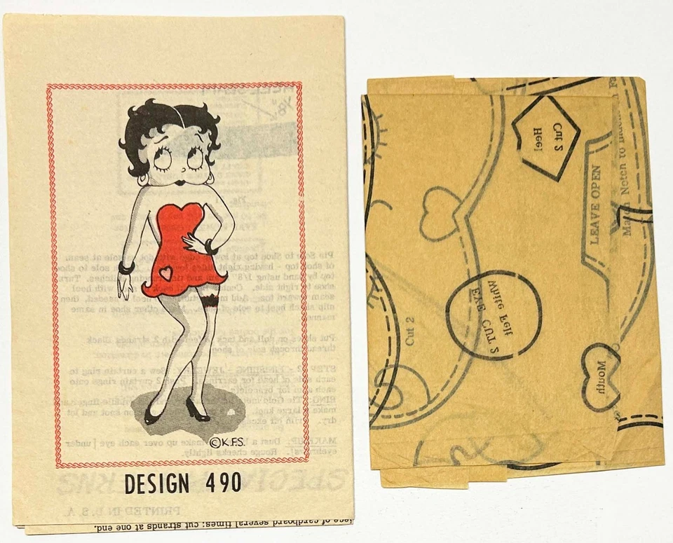 Muñeca Betty Boop #490 diseño vintage años 60 sin cortar Foto 1 de 1