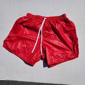Rare Vintage Soffe Red Nylon Shorts Adult Small Slicks Silky Glanz Shiny - Bild 1 von 14