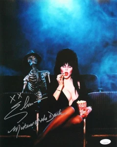 Cassandra Peterson Autographed 11x14 Elvira Photo w/Insc-JSA W *Silver - Picture 1 of 5