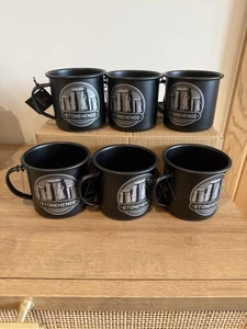 Stonehenge enamel cups, ideal for camping or garden use. Set of 6 mugs - Picture 1 of 6