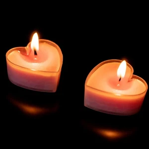 Heart Shaped Candle Tin Heart-shaped Tealight Candles Making Supplies Kit - Picture 1 of 12