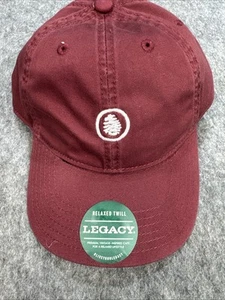 Legacy Relaxed Twill Hat Maroon Burgundy Pine Tree Logo Adjustable Cap NWT - Picture 1 of 13