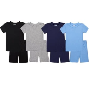 Baby Boys' Pajama Set - 8 Piece Rib Knit Sleepwear Shirt and Pajama Shorts (1... - Picture 1 of 7
