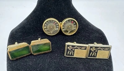 3 золотистых винтажных запонки MCM запонки запонки термометр датчик температуры и другие - Изображение 1 из 4