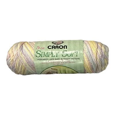 Brillos para bebé Caron Simply Soft Yarn Ombre #4 madeja completa de peso medio Foto 1 de 4