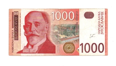 1000 DINARA FINE  BANKNOTE FROM  YUGOSLAVIA  2001  PICK-158 - Image 1 of 2