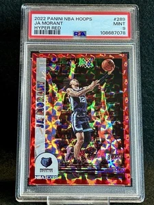 2022 Panini NBA Hoops Ja Morant Hyper Red /99 PSA 9 Pop 1 - Picture 1 of 3