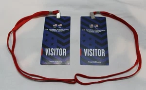 (2 SET) OLYMPIC TRAINING CENTER VISITOR CREDENTIAL & LANYARD - USA (A) - Picture 1 of 2