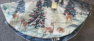 NEU Cynthia Rowley Hand Perlen Winter Szene Baum Rock 50 Zoll - Bild 1 von 6