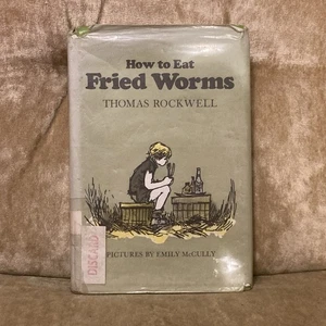 How To Eat Fried Worms Vintage 1973 Hardcover Children’s Book Thomas Rockwell - Picture 1 of 10