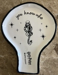 Rae Dunn Harry Potter YOU KNOW WHO The Dark Lord Mark Ceramic Spoon Rest NEW - Picture 1 of 3