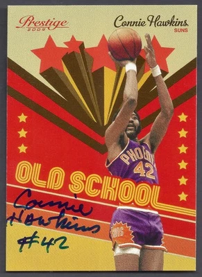 2009-10 Prestige Connie Hawkins Auto Old School #1 On Card Autograph 30/100 Suns - Image 1 of 2