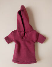 Red 1/12 Scale Hooded T-shirt Model For 6"Action Figures Doll
