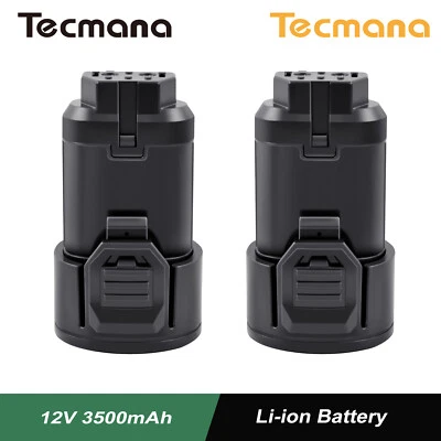 TECMANA 2X 12V 3.5Ah Li-ion Battery for AEG L1215 L1215P L1215R L1220 BS12C BSS12C 1230