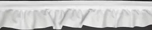 2" White Pleated Poly Cotton Fabric Trim 6 Yards - Picture 1 of 1