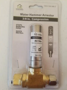 3/8 in. OD Comp x 3/8 in. Comp Stnless Steel Straight Water Hammer Arrestor(I1) - Picture 1 of 1