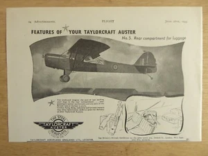 6/1945 PUB TAYLORCRAFT AUSTER STEEL AEROPLANE N° 5 ORIGINAL AD - Bild 1 von 1