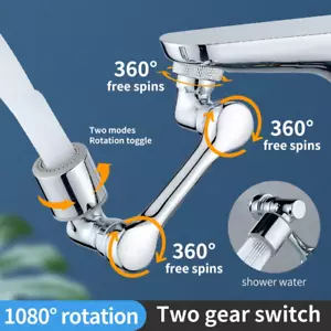Universal 1080° Swivel Extension Faucet Aerator Rotate Robotic Arm Extend - Picture 1 of 6