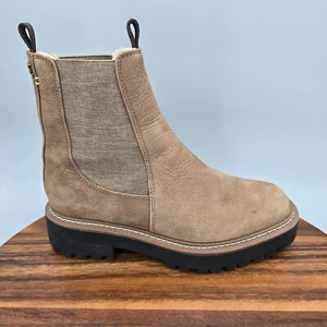 Sam Edelman Laguna Boots Women's 7.5 Brown Leather Chelsea Lug Comfort Pull On - Picture 1 of 8