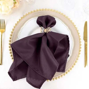 5 pcs 20" Polyester Napkins Wedding Table Top Supply Party Catering Decorations - Picture 1 of 259