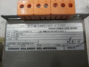 CUOGHI ROLANDO SIMAF-TM-000600-11 TRASFORMATORE TRIFASE 400V 480V - Picture 1 of 3
