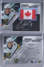 2019-20 SPx UD Black Pride of a Nation /49 Cody Glass RPA Rookie Patch Auto RC
