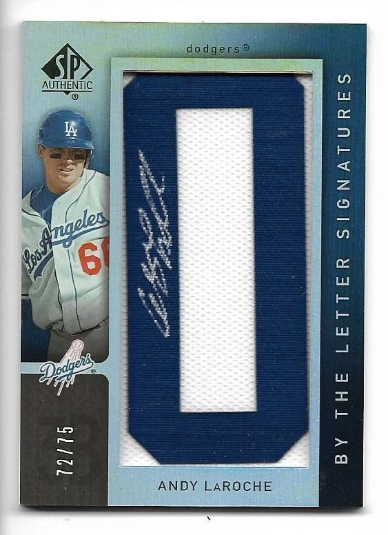 Andy LaRoche 2007 SP Authentic By The Letter Signatures Auto #BL-53 #/75 Dodgers - Image 1 of 2