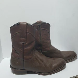 Dingo Herren Jackson Braun Leder Stiefeletten Schuhe 7,5 Medium (D) - Bild 1 von 10