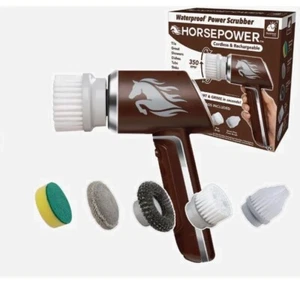 Horsepower Handheld Cordless Rechargeable Spinning Power Scrubber Freeshipping - Picture 1 of 2