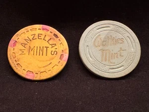 Modesto California Poker Chips Manzella's Mint Walkies Mint - Mint Club Historic - Picture 1 of 3