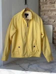 Brooks Brothers Jacket Windbreaker Men's Yellow Full Zip Lined Golf Sz M - Picture 1 of 4