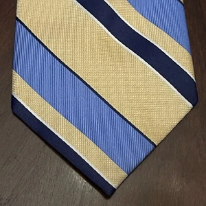 Stafford Blue Gold 100% Silk Men’s Neck Tie Made In China - Picture 1 of 9