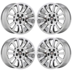 18" Cadillac CTS coupe Bright Chrome wheels rims Factory OEM set 4673 EXCHANGE - Picture 1 of 8