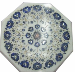 16" Table Top Inlay lapis stones pietra dura Work art handmade home garden Decor - Picture 1 of 1