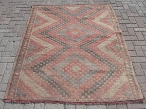 Alfombras hechas a mano 5x7 para sala de estar - Alfombras Kilim de lana para dormitorio - Imagen 1 de 10