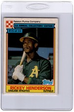Rickey Henderson 1984 Topps Ralston Purina 15 Boston Red Sox