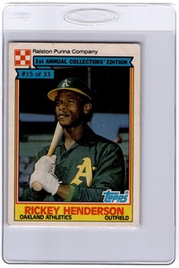 Rickey Henderson 1984 Topps Ralston Purina 15 Boston Red Sox