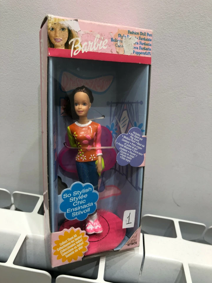BARBIE FASHION DOLL PEN So stylish Penna 2001 NUOVA Rose Art Roseart - Immagine 1 di 3