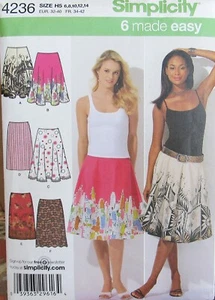 Simplicity 4236 Damen 6-14 süßer Rock Sortiment Muster EASY ohne Bund - Bild 1 von 2