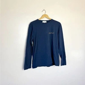 OFFERTA! T-shirt girocollo uomo Navy Maison Labiche "French Touch" L/S usata in ottime condizioni - Foto 1 di 8