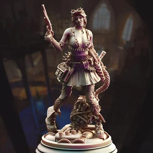 Miniatura Steampunk Eryial Pixie Boom Girl Rogue Fighter Artífice | D&D DnD - Imagen 1 de 3