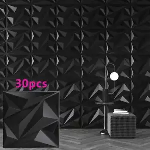 3D Wall Panels 12x12in with Tape, Geometric Textured Decor for Home & Office - Picture 1 of 381