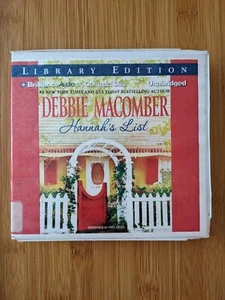 Debbie Macomber Hannah's List (Blossom Street Series, 7) (AUDIO CD) Ex-Lib - Picture 1 of 2