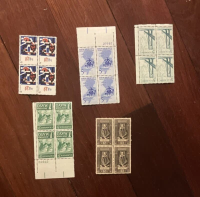 - 5¢ Verrazano-Narrows Bridge Block To The Arts New Jersey Mayo Shakespeare Lot - Image 1 of 4