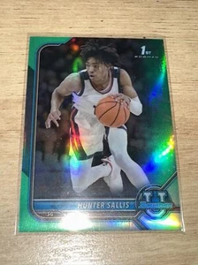 2021 Bowman University Hunter Sallis 1st Bowman Chrome Green Refractor #/250 BX2 - Bild 1 von 2