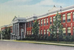 Postal South Side High School Vista Exterior Fort Wayne Indiana De Colección Unp Lino - Imagen 1 de 3