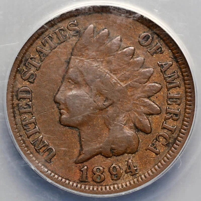 1894/94 Indian Head Cent, FS-301 RPD Snow-1, ANACS VG 8 - Image 1 of 4